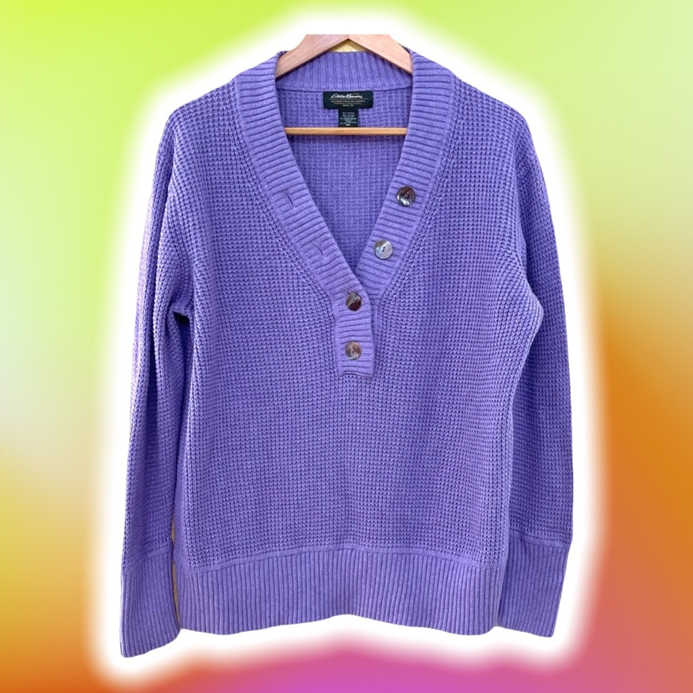 Eddie Bauer Sweater Chunky Knit Lavender sIze XXL